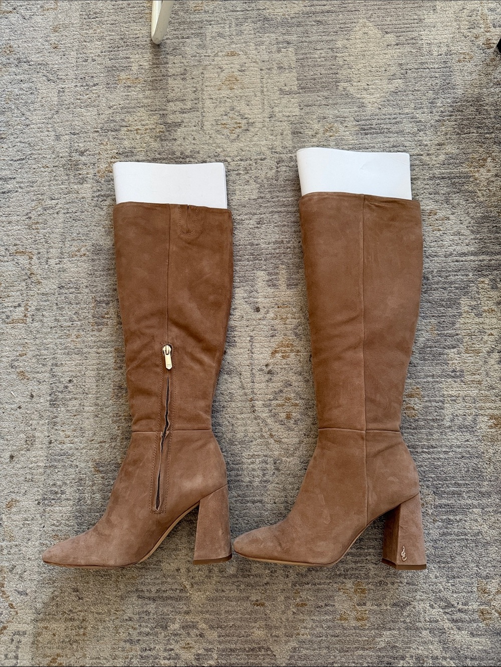 Sam Edelman Classic Knee-High Suede Boots in Brown